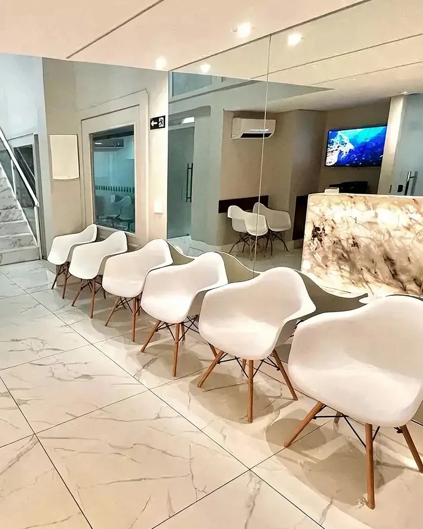 Recepção da Otorrino Sudoeste, no Centro Clínico Sudoeste, em Brasília